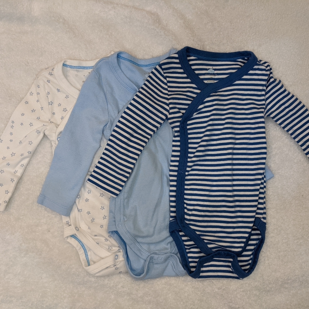 Cloud island Side snap long sleeve bodysuits 12 months